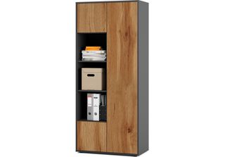 Simplyfurn Armadio Ufficio Amira T30, Armadio Con Tre Vani Aperti, Anthrazit E …