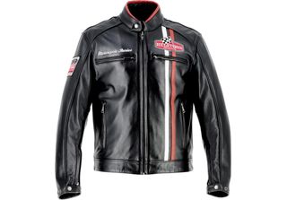 Giacca In Pelle Da Moto Helstons Jay Motul Edition, Nera, 2XL