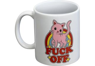 Threadless - Tazza Da Caffè "Fuck Off"" PM11136 (Taglia Unica) (Bianco/Rosso/Ro…