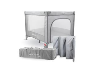 Box E Lettino Mobiclinic Pieghevole Portatile Con Ruote E Freni Sleepland Grigio