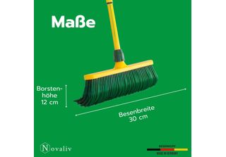 Novaliv Set Scopa Ad Artiglio 30 Cm In Plastica Con Manico Telescopico Setole C…