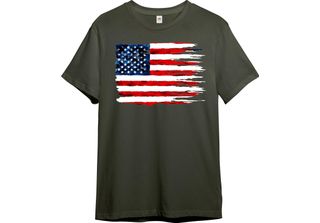 T-Shirt Paulgos Da Uomo "American Flag"", Bandiera, America, Usa, Stati Uniti, …