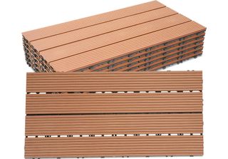 Vingo Piastrelle Di Legno Patio Piastrelle Quadrate Patio 6 Pezzi Pavimentazion…