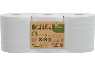 Rotolo Asciugamano Papernet Simplify 420374 2Lg. 450 Fogli 3Pz.