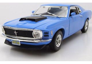 Motormax 73154B Ford Mustang Boss 429 1970 Blu 1:18