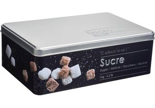 5Five Simply Smart WüRfelzuckerdose Black Edition, Zuckerdose, WeißBlech, Schwa…