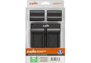 Set Jupio 2X Batterie Jupio NP-W235 - 2300 Mah Con Caricatore Doppio Per Fuji