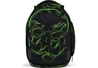 Satch Zaino Della Scuola Con Scomparto Per Laptop Match Green Supreme Nero