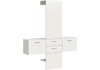 Vaga Garderobe Opstelling 3 Delen Wit.