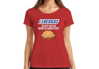 Maglietta Da Donna Leberkas Du Bist Ned Du Wenn Hunger Bayern Brotzeit Snack Hu…