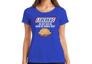 Maglietta Da Donna Leberkas Du Bist Ned Du Wenn Hunger Bayern Brotzeit Snack Hu…