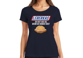 Maglietta Da Donna Leberkas Du Bist Ned Du Wenn Hunger Bayern Brotzeit Snack Hu…