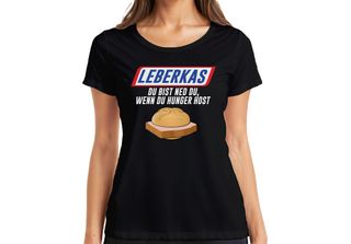 Maglietta Da Donna Leberkas Du Bist Ned Du Wenn Hunger Bayern Brotzeit Snack Hu…