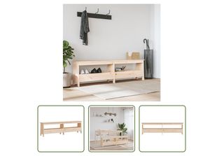The Living Store Panca Da Ingresso 160X28X45 Cm In Legno Di Pino Massiccio