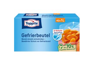Toppits 2802879002 40 Toppits Gefrierbeutel 1,0 L