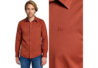 Lee Herren, Camicia Patch Shirt, S, Rot, Camicie Herren, , Herren
