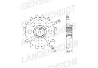 Pignone Supersprox 525 - 14T Cst-1535:14|Dentatura Fine 22.0/25.0
