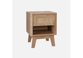 Comodino Con 1 Cassetto Effetto Legno E Canna I Sweeek