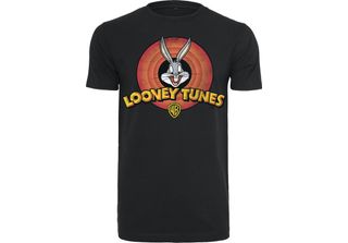 Maglietta Merchcode Looney Tunes Bugs Bunny Logo Tee Nero-M