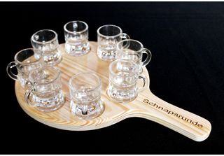 Schnapps Rotondo 20 Cm Con Incisione E 8 Bicchieri Schnapps Board Bar Schnapps …