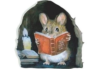 Cartoon Cute Candlelight Lettura Topi Stick Mouse Hole Home Wall Decoration Wal…