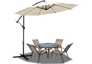 Fiqops Ombrellone 3M UV40+ Camping Pendulum Ombrellone Padiglione Giardino -Bei…