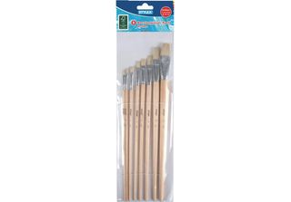Toppoint Flat Bristle Brushes 8 Pieces