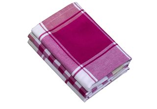 Dyckhoff 02902 99 500 GeschirrtüCher Karo Burgund/3S