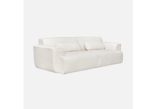 Sweeek - Divano A 3 Posti Rivestimento Bouclé - Crema