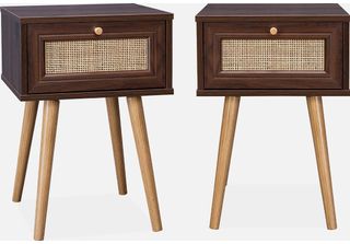 Set Di 2 Comodini Effetto Legno Scuro I Sweeek