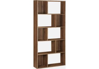 Libreria Di Design Asimmetrica, Legno Scuro | Sweeek