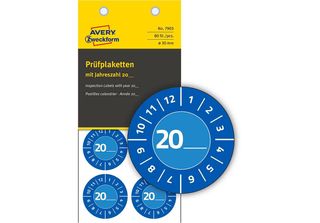 Avery Zweckform 7903 80 Avery Zweckform PrüFplaketten 7903 Blau