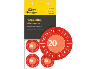 Avery Zweckform 7901 80 Avery Zweckform PrüFplaketten 7901 Rot
