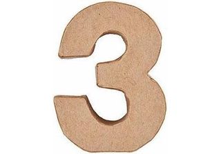 Numero "3"" In Cartapesta Per L'artigianato Idea Creativa Rico Design"