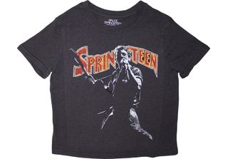 Bruce Springsteen - Top Corto Da Donna RO14080 (L) (Nero)