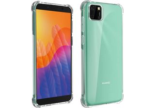 Akashi, Akashi Huawei Y5P Custodia In Silicone, Antiurto, Trasparente