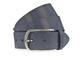 Vanzetti Pelle Cintura Glitter Radiance 35Mm Metallic Belt W80 Marine / Silver …