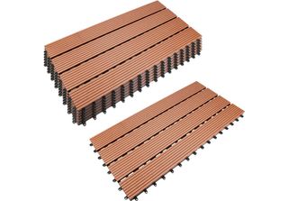 Karpal Wpc Patio Tiles Legno Plastica 36Er 6M2 Piastrelle 30X60 Cm Patio Tiles …
