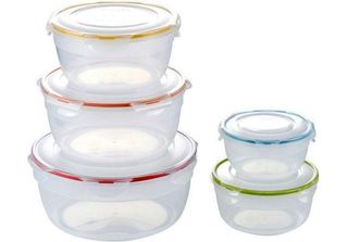 Set Di 5 Vasetti Per Alimenti Rotondi Locknlock