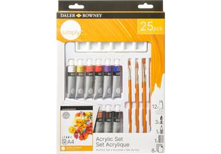 Daler-Rowney Simply Acryl Kunstset, (Confezione Da 25 Pezzi)