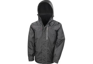 Result Giacca Work-Guard Denim Texture Rugged Uomo RW5168 (S) (Nero)