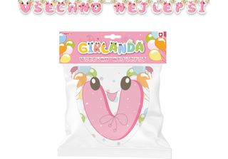 Rappa Ghirlanda Di Carta Happy Birthday - Rosa