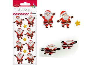 Adesivi Decorativi Babbo Natale 11 Pz. Titanio