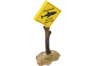 Shark Warning Board Aquarium Decoration, Shark Warning Signs Fish Tank Resin De…