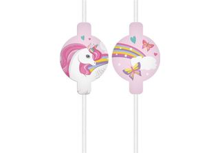 Procos Unicorno Arcobaleno 4 Cannucce