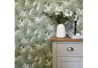 Belgravia - Carta Da Parati "Olivia"", Floreale AG3644 (10 M X 0,5 M) (Verde Sa…