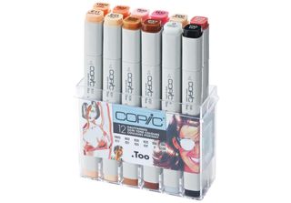 Set Di 12 Pennarelli Copic Profi Colore Pelle