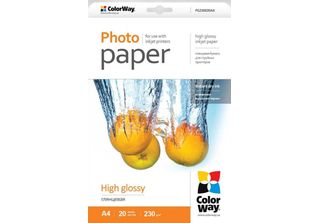 Colorway Colorway PG230020A4 Carta Fotografica A4 Bianco Lucido