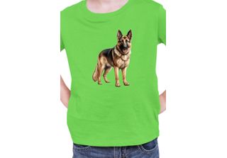 Maglietta Per Bambini Dogs Breeds German Shepherd Dog Breed 005, 3-4 Jahr - 104…
