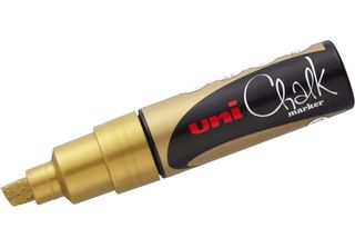 Pennarello Uniball A Gesso Liquido Pwe-8K Oro -6U-